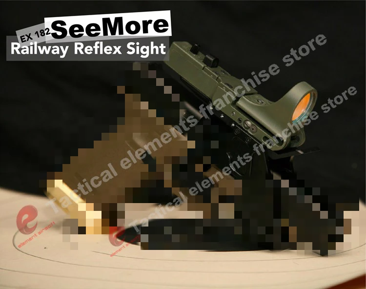 Element Airsoft SeeMore Железнодорожный рефлекторный C-MORE прицел красный точечный прицел для тактического оружия фонарик красный точечный прицел EX182
