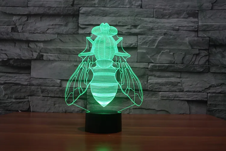2017 животный Дом Fly 3D RC игрушки USB светодиодный светильник RGB 7 цветов меняющийся