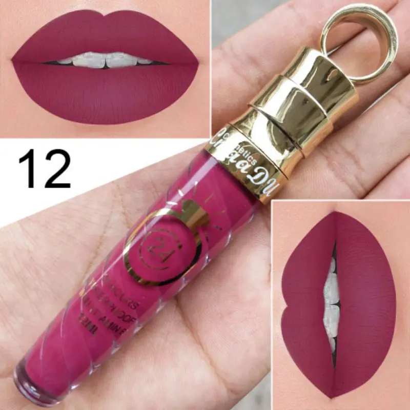 12ml Make Up Long Lasting Waterproof Liquid Lipstick Velvet Matte Lip Gloss Beauty Makeup Maquiagem Cosmetic Recommend | Красота и