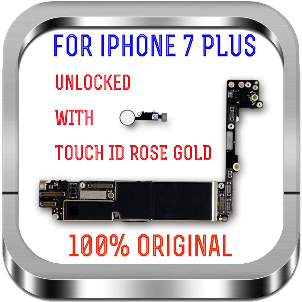 32gb для iphone 7 Plus материнская плата с/без Touch ID, оригинальная разблокированная для iphone 7 Plus 5,5 дюймов материнская плата с Бесплатный iCloud