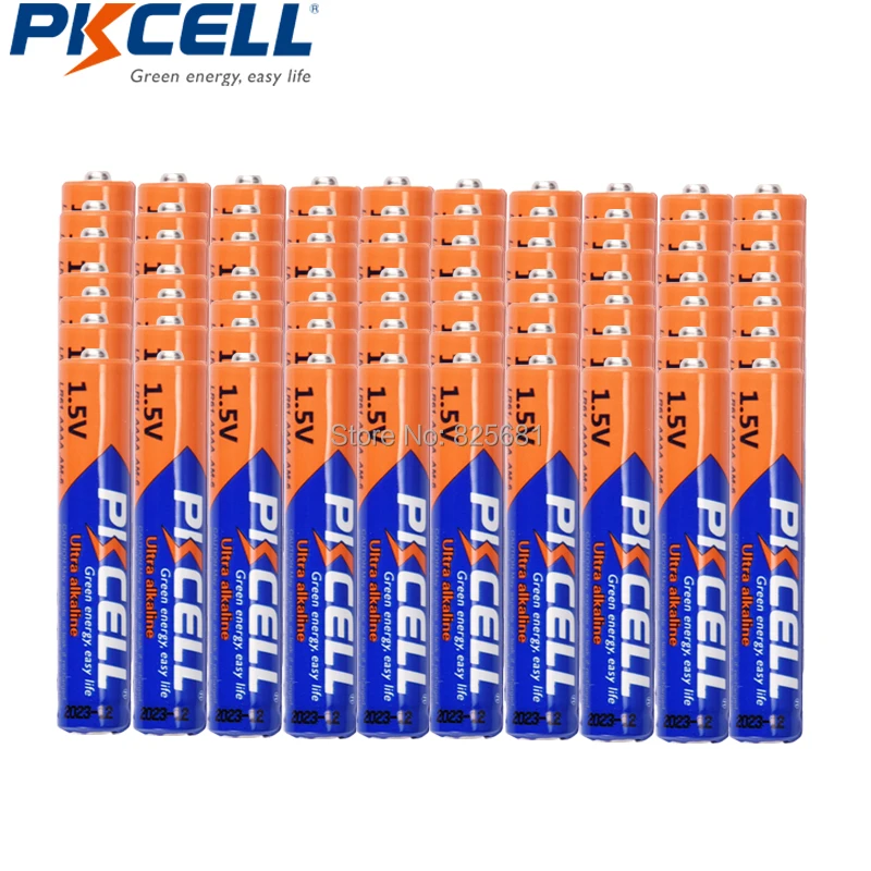 80 шт. PKCELL AAAA щелочная батарея LR61 AM6 1 5 В батареи E96 LR8D425 MN2500 MX2500 4A для Bluetooth наушники