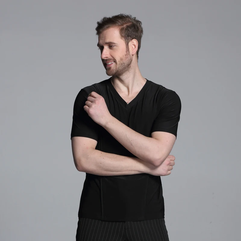 5 видов цветов красные черные синие Бальные рубашки для латинских танцев мужские