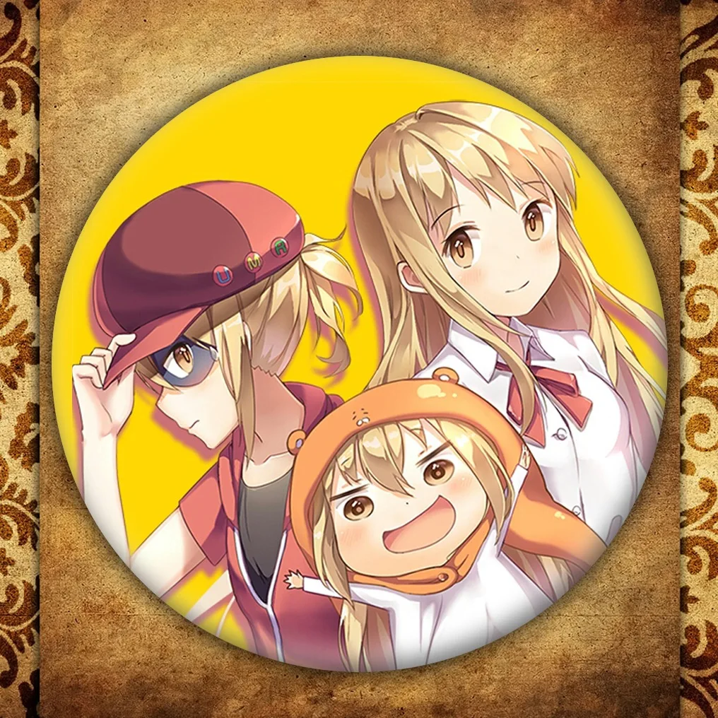 Модный значок из аниме Himouto Умару Чан японская мультяшная фигурка круглая
