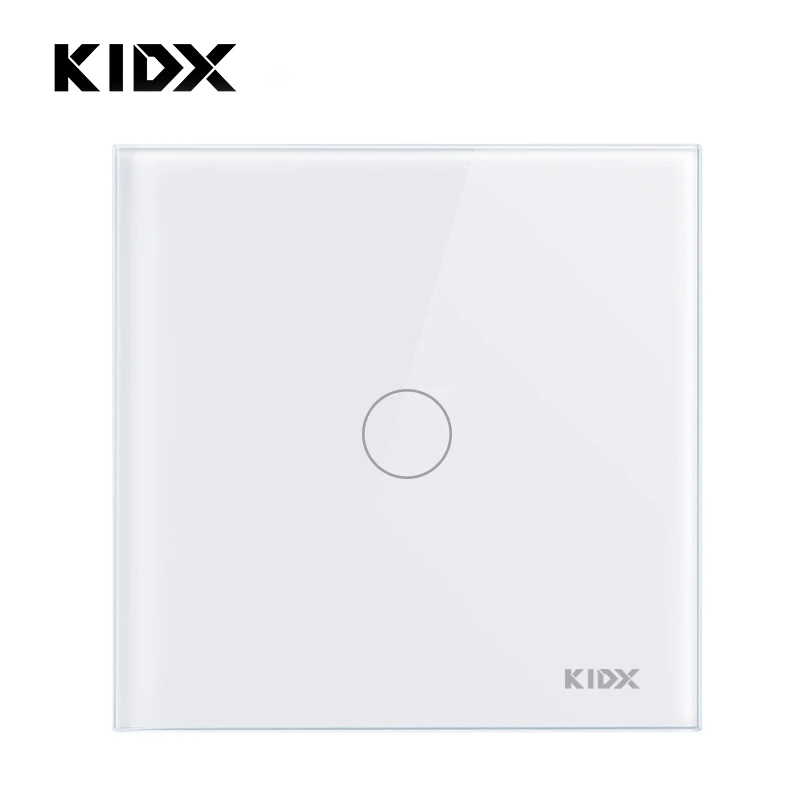 KIDX стандарт ЕС сенсорный настенный выключатель света 1/2 банды 1 способ