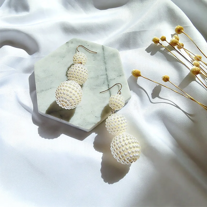 Новая мода Лидер продаж летние Jewlry простой Гипербола личность Перл Бусины