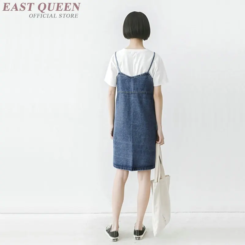 Платье с застежкой на пуговицы джинсовое школьное платье для подростков женский