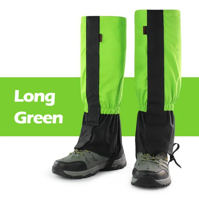 Long Green JACKSHIBO Многоразовые водонепроницаемые леггинсы Чехлы против пустыни для мужчин и женщин и детей Гетры Сапоги зимние Чехлы обувь аксессуары - Цвет: Long Green