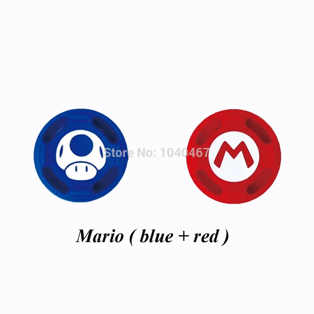 2pcs-mario 4 шт Силиконовые аналоговые ручки для большого пальца джойстик Pokeball cap s крышка палочки крышка кожа для пульта переключения для Kind NS JoyCon контроллер - Цвет: 2pcs-mario