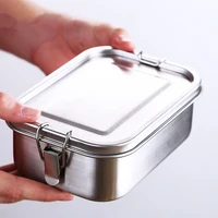 leakproof stainless steel bento lunch box leak proof lid 1400ml food container with removable divider for adults or kids