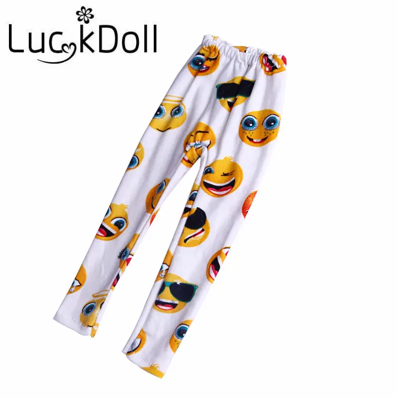 Леггинсы LUCKDOLL с модным принтом размер 18 дюймов американский 43 см Детская кукла
