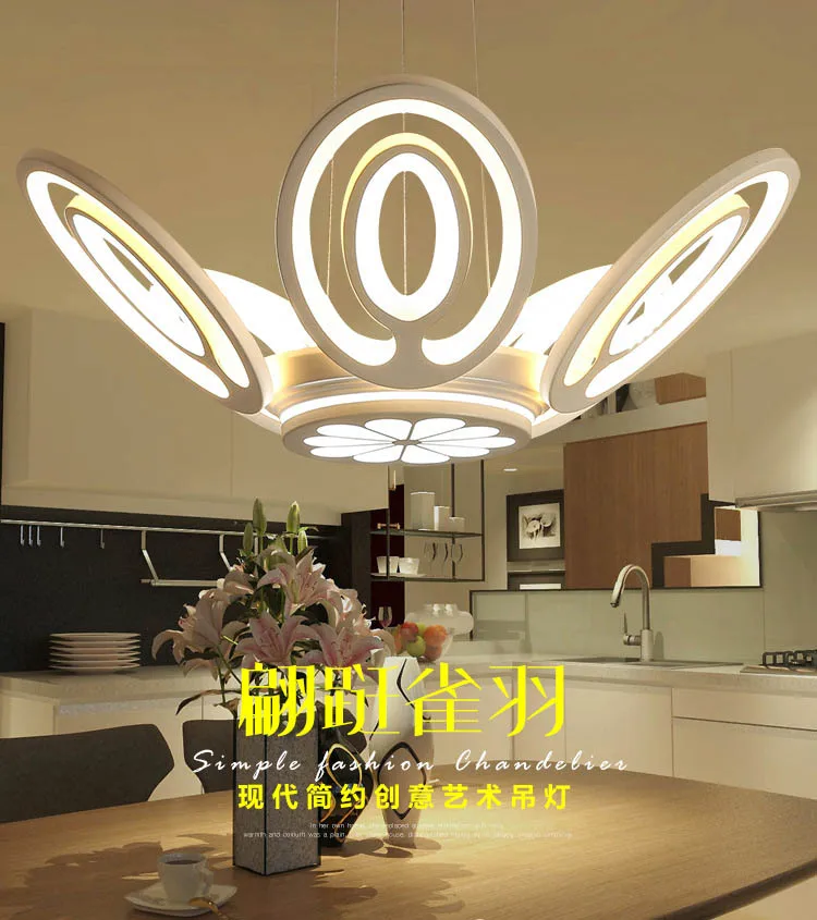 Современная простая столовая люстра led Ресторан гостиная из кованого железа