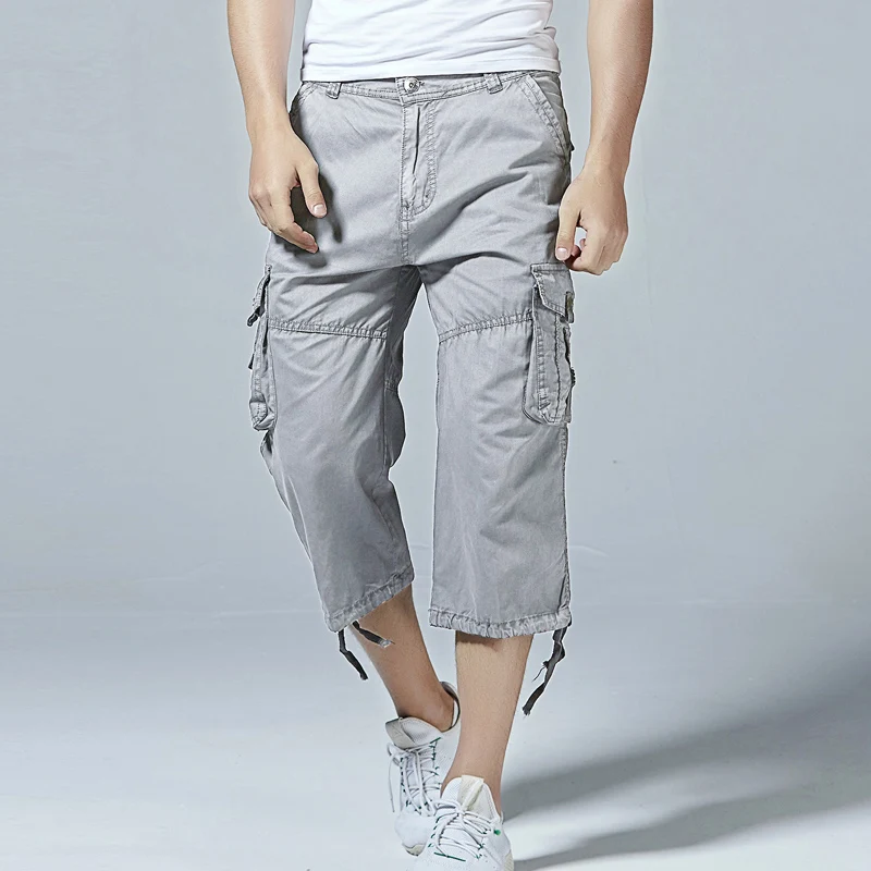 2018 Men Summer Cargo Shorts casual men Mens Short Pants Clothing 100% Cotton Work Casual size 30-40 | Мужская одежда
