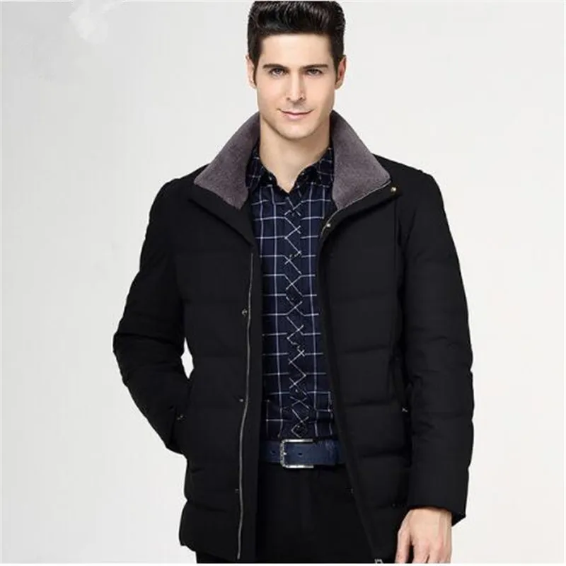 

Men's Winter Jacket Business Thick Long Down Coat Male Anorak Jackets 90% White Duck Down Coats Plus Size M-6XL Parka Men
