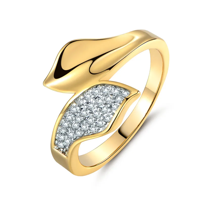 Кольца будонг для женщин подарок на день Святого Валентина 2017 модное Золотое