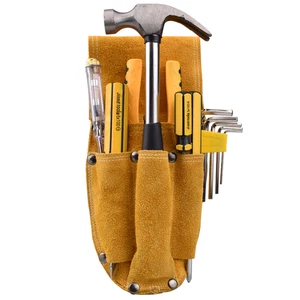 Прочный кожаный плотник для инструментов электрика, поясная сумка, сумка на ремень, плоскогубцы, отвертка, чехол для переноски, держатель инструмента, портативные сумки для хранения