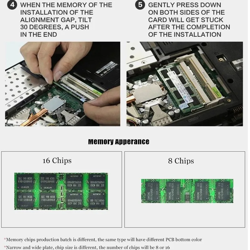 Samsung DDR4 4G 8 г 16 памяти ноутбука Оперативная память 2133 2400 Memoria барабанная палочка