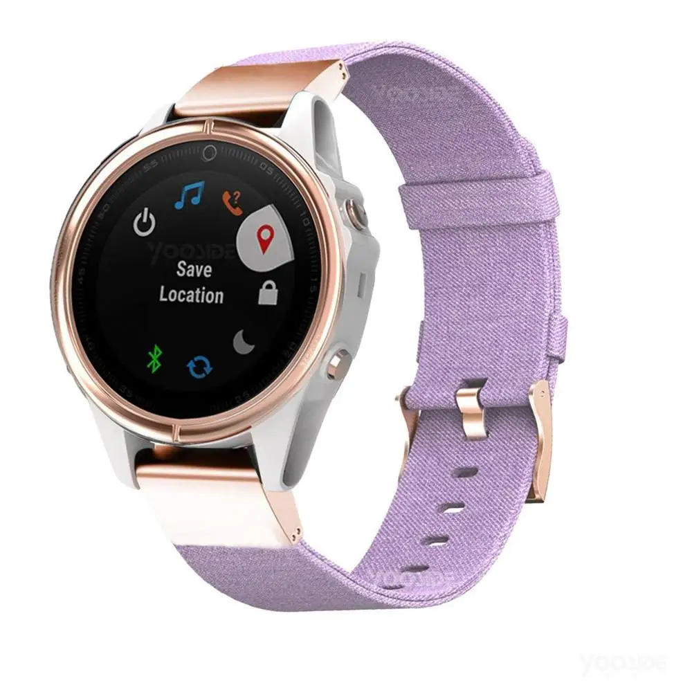 Браслет YOOSIDE ДЛЯ Fenix 6 S, 20 мм, быстрый крой, тканый нейлоновый холщовый ремешок для часов Garmin Fenix 5S/5S Plus/Fenix 6S Pro