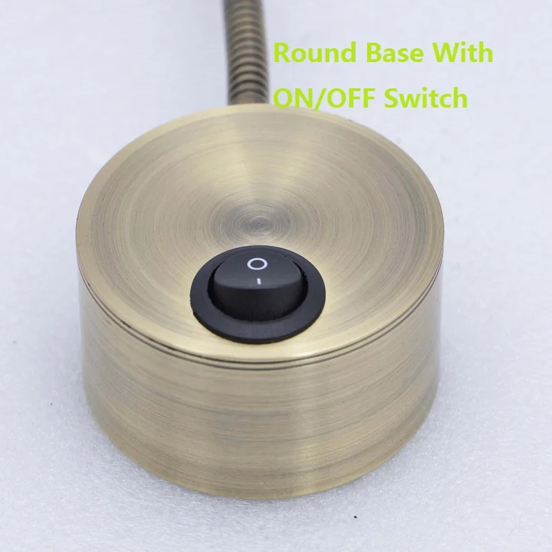 220 В LED Холодный Белый Овальный Гибкая Гусиная Шея Вращения Чтение Свет Стены