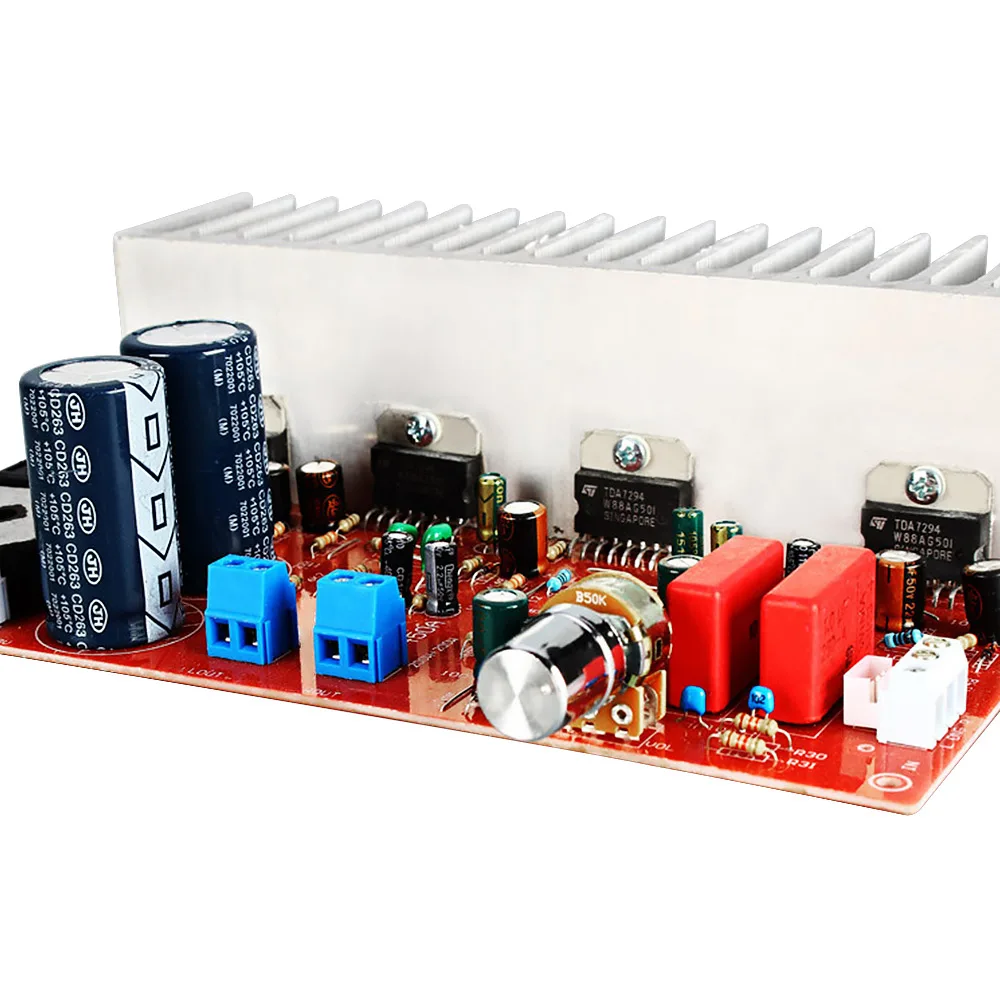 Aiyima TDA7294 аудио усилитель мощности плата 100 Вт* 2 HIFI 2,0 стерео усилитель высокой мощности DIY 10-12 дюймов динамик AC24-28V