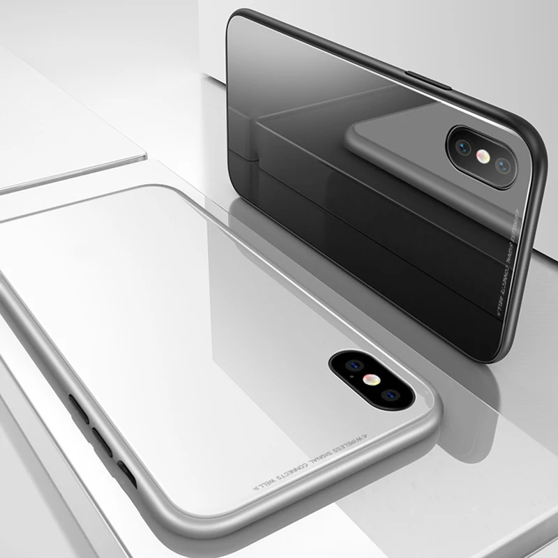 Магнитное закаленное стекло чехол для IPhone X 8 Plus 7 Plus прозрачная задняя крышка+ Встроенный магнит чехол для IPhone 6 7 8 металлический Ультра чехол s