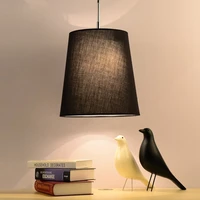nordic led pendant lights fabric cloth lampshade modern living room bedroom kitchen hanging lamps fixtures home decor luminaire