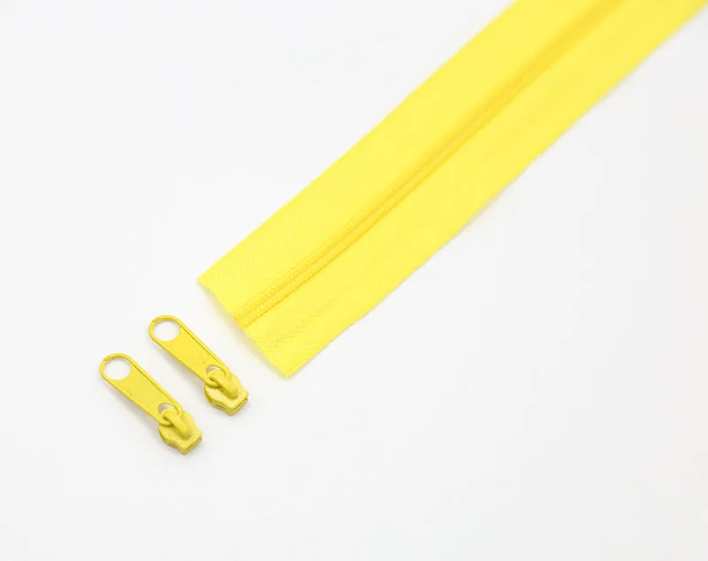 Yellow 3 метра#3 нейлоновые катушки молнии с цветными подобранными ползунками для самостоятельного пошива одежды аксессуары 24 цвета вариант - Цвет: Yellow
