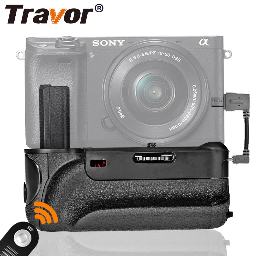 Travor Вертикальная Батарейная ручка для sony A6300 беззеркальная камера с ИК функцией