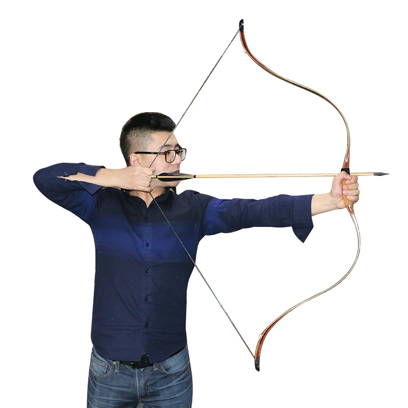 

factory price 30/35/40/45/50/lbs archery hunting handmade wood bow tradtional laminated wood hunting bow for shooting