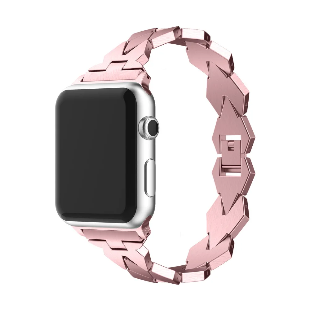 

Luxury Band For Apple Watch 38mm 40mm Rhombus Style Stainless Steel Strap For iWatch Band 42mm 44mm Bracelet Belt Series 2 3 4 5