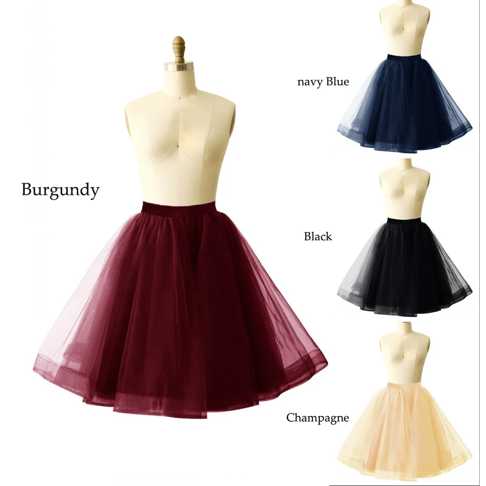 Короткая Свадебная юбка-подъюбник 10 цветов юбки из тюля кринолина 2019 Нижняя юбка