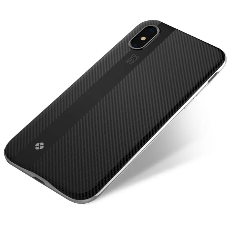 TOTU Роскошный чехол для телефона для iPhone X 10, ультра прозрачный тонкий Чехол из углеродного волокна для iPhone, Fundas, оболочка, чехол для телефона
