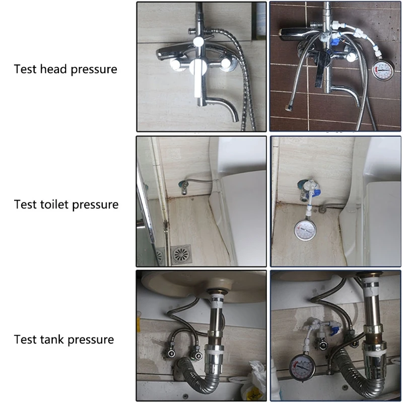 

OOTDTY With oil Anti-vibration water purifier pressure gauge Test meter to measure water pipes RANG:0-1.6MPA tool