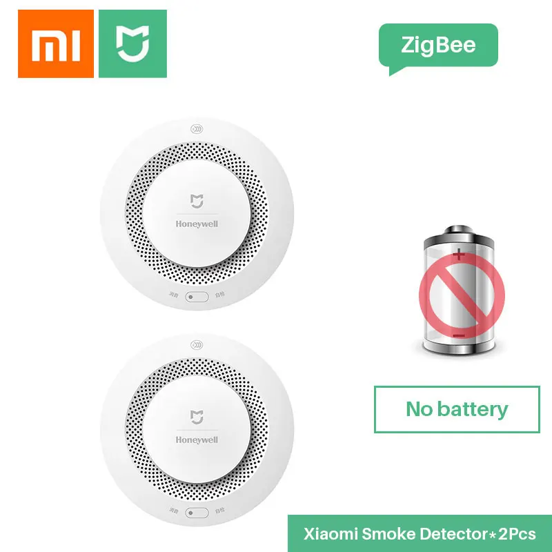 Smoke Detector Xiaomi Mijia Honeywell детектор дыма пожарная сигнализация датчик Умный дом Безопасность работа с Xiaomi Gateway 2 через приложение управление - Цвет: Smoke Detector