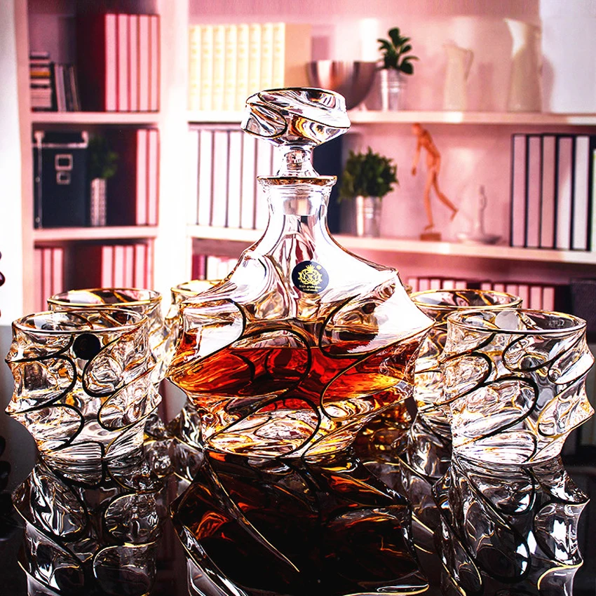 7 шт./компл. различные стили Хрустальная стеклянная чашка для виски и бренди бокал