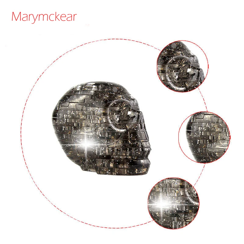 3d пазл 50 шт. головоломка с черепом DIY Пазлы модель Хрустальная светильник 2 цвета