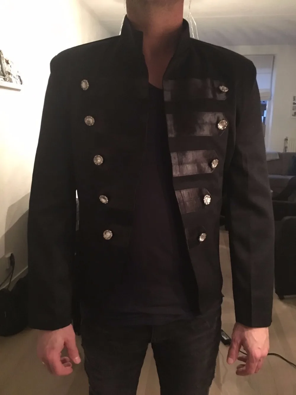 Мужской Блейзер куртка верхняя одежда мужская красный черный цвет для певицы