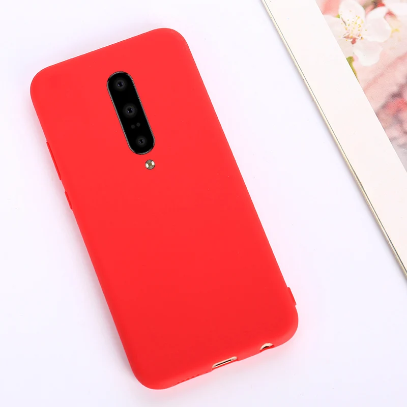 Red Силиконовый чехол ярких цветов для Oneplus 7 Pro 5 5t 6 6 t, мягкая задняя крышка из ТПУ для Oneplus 6 t, чехол One Plus 6t 7Pro 5 6 1+ чехол s - Цвет: Red