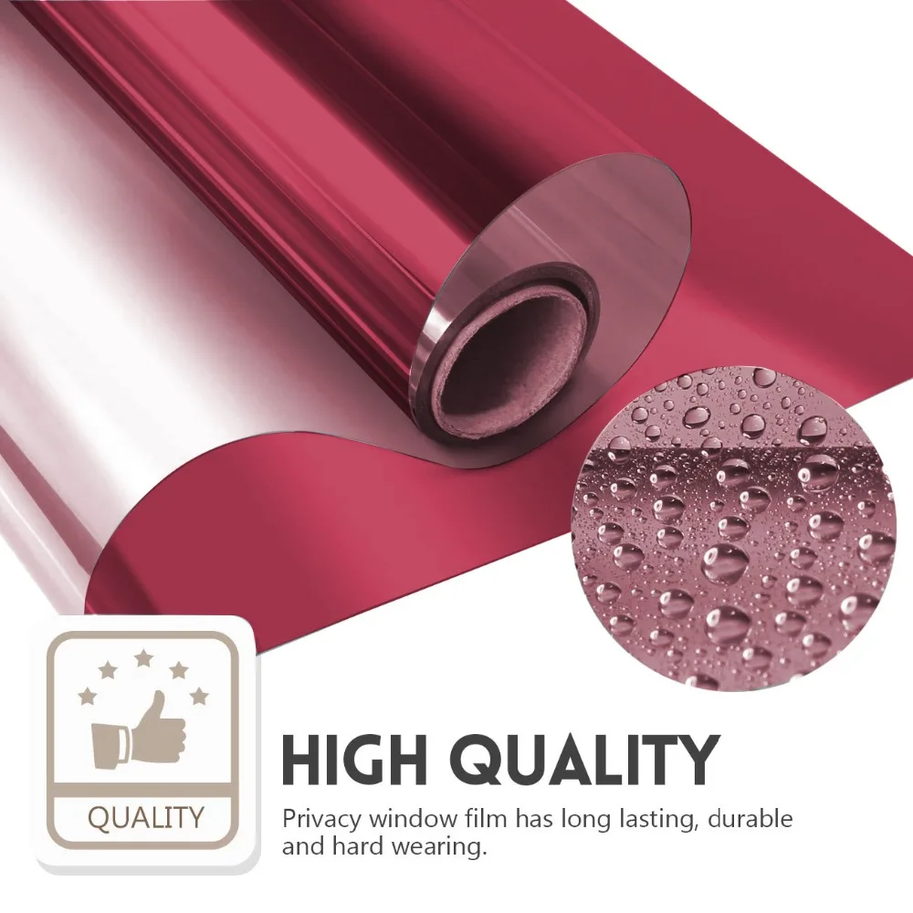 Зеркальная пленка для окон 50 на 200 см одностороннее видение Солнцезащитная