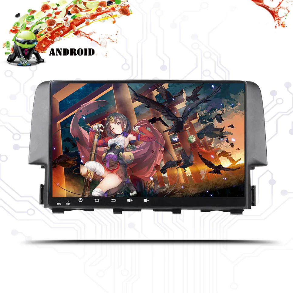 Восьмиядерный 4 ГБ android 9 0 автомобильный dvd gps плеер для honda civic 2016 2017 2018 кассета + 64 с