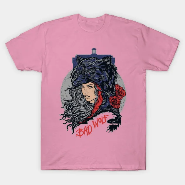 2017 clothing новый топы hipster тройники плохой волк-доктор кто-трет-рубашка короткий о