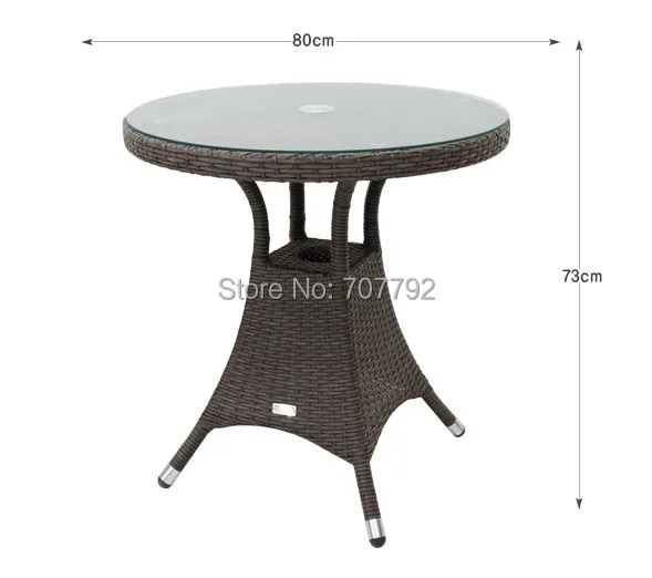 Новый продукт Плетеный обеденный стол и стул |