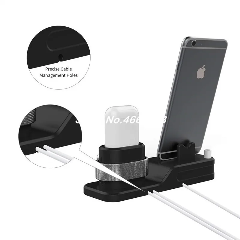 Зарядная подставка 4 в 1 для iPhone Apple Watch зарядная док-станция из силикона поддержка