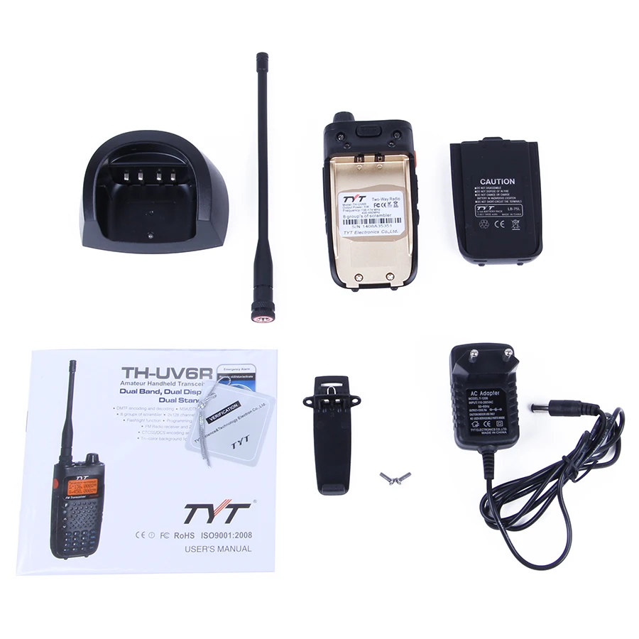 TYT рации TH-UV6R 256CH УКВ + UHF 8 группа скремблер FM Рация pация Dual Band дисплей портативный