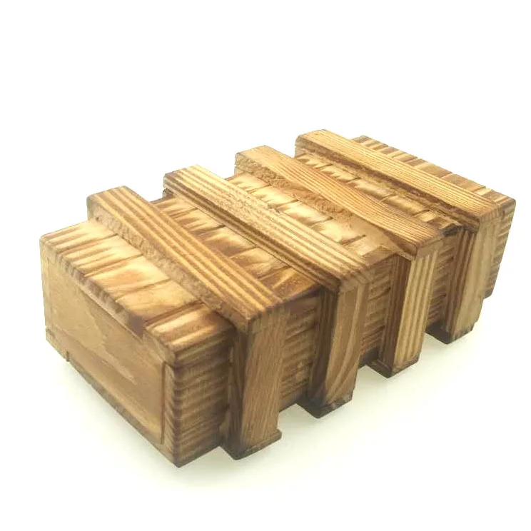 Antique Vintage Wooden Storage Hidden Magic Gift Box Brain Teaser Puzzle Chest Toy BIG box free shipping | Игрушки и хобби