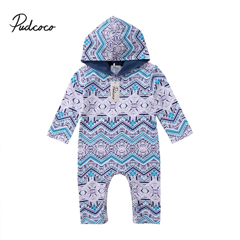 

0 to 3T New Style Newborn Infant Baby Boys Girls Clothes Long Sleeve Romper Hooded Jumpsuit Outfits Cotton Baby Clothing