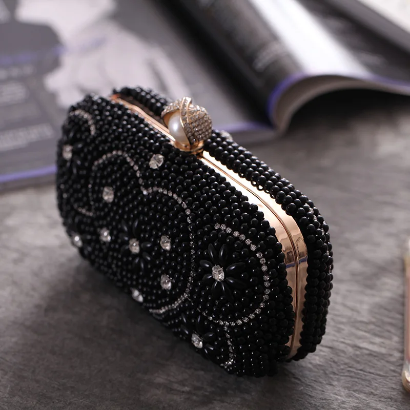 Европейская Женская сумка для банкета с жемчугом женский клатч в форме сердца