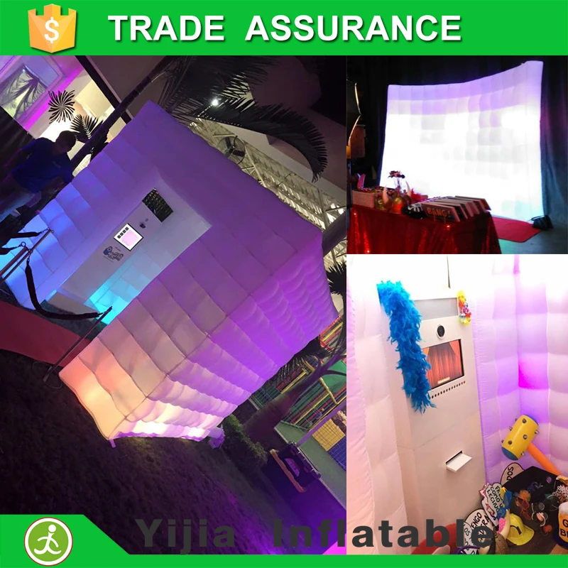 

free shipping 2pcs inflatable wall cabinet photo booth hire with logo printing