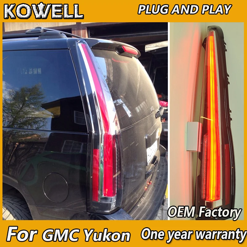 

Автостайлинг KOWELL для GMC Yukon для Tahoe, пригородный светодиодный задний фонарь 2007 2008 2009 2010 2011-2014 DRL Cadillac Escalade Style