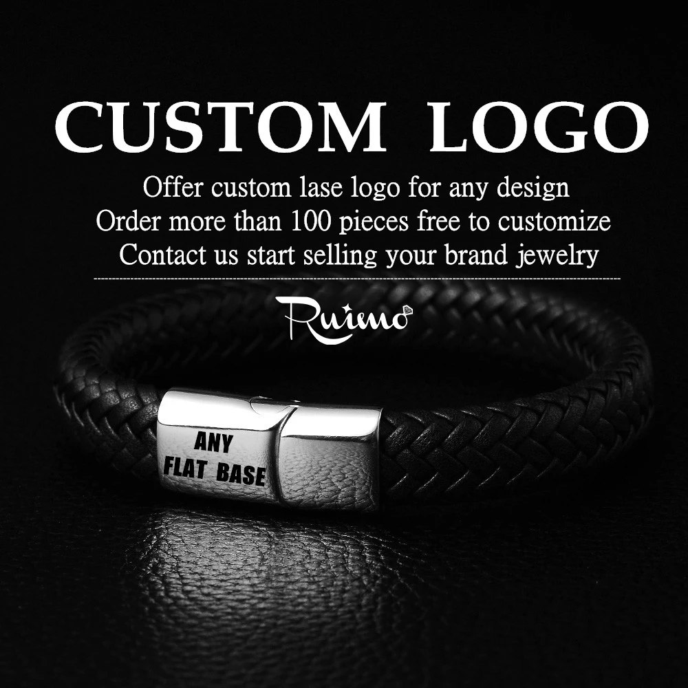 Кожаный браслет с пряжкой RUIMO из нержавеющей стали 8 мм|diy jewelry findings|jewelry findingsmagnetic