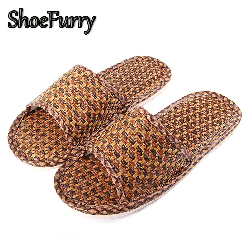 Летняя домашняя обувь женская льняная летняя шляпа 2019 года шлепанцы для ванной